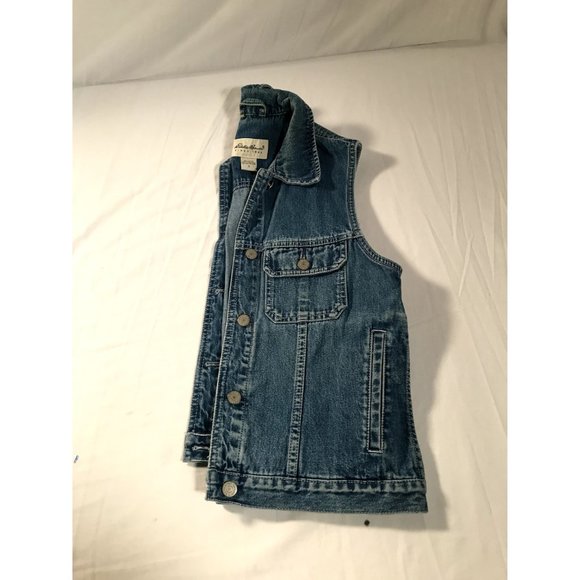 Eddie Bauer Denim Vest Womens sz Small Blue - Picture 5 of 5